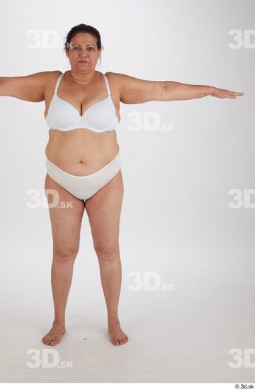 Whole Body Woman T poses Overweight Street photo references