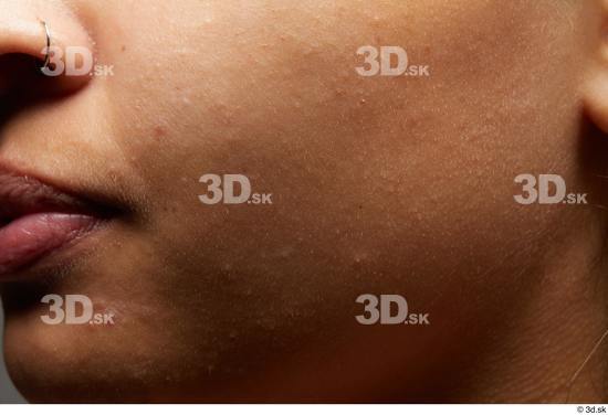 Face Mouth Cheek Skin Woman Slim Studio photo references