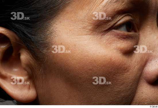 Eye Face Cheek Hair Skin Woman Asian Slim Wrinkles Studio photo references