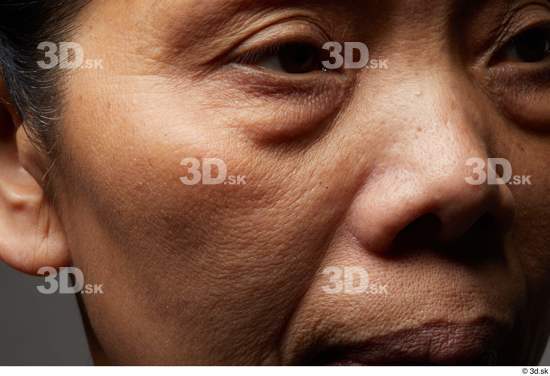 Eye Face Nose Cheek Skin Woman Asian Slim Wrinkles Studio photo references