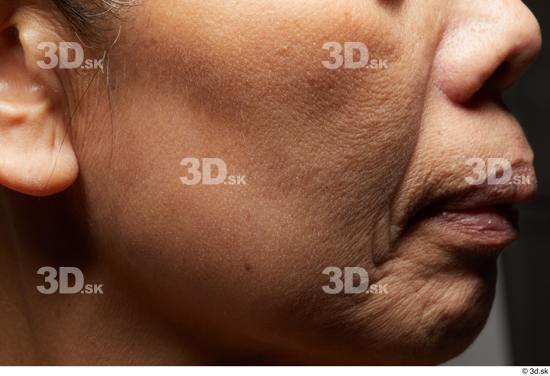 Face Mouth Nose Cheek Ear Skin Woman Asian Slim Wrinkles Studio photo references