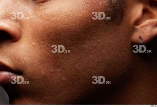 Face Cheek Ear Skin Man Black Slim Studio photo references