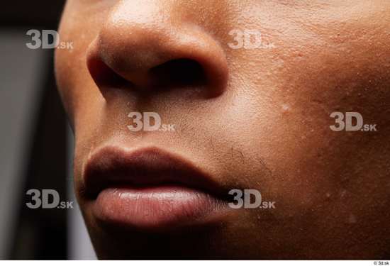 Face Mouth Nose Cheek Skin Man Black Slim Studio photo references