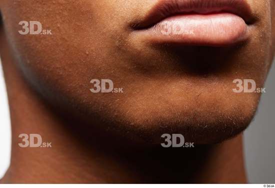 Face Mouth Cheek Skin Man Black Slim Studio photo references