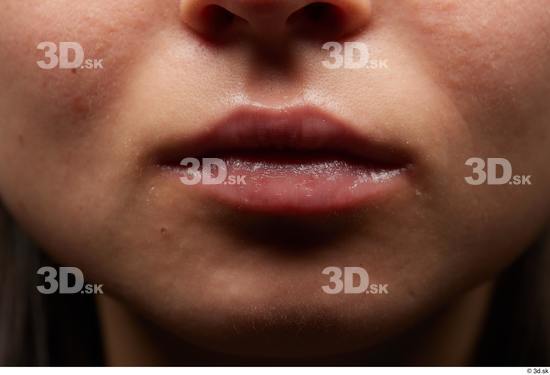 Face Mouth Cheek Skin Woman White Slim Studio photo references