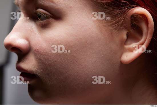 Eye Face Mouth Nose Cheek Ear Hair Skin Woman White Slim Studio photo references