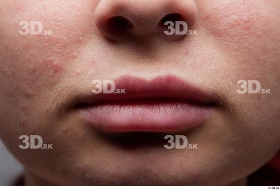 Face Mouth Cheek Skin Woman White Slim Studio photo references