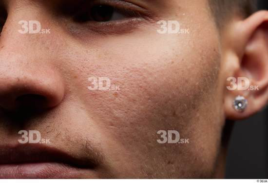 Face Mouth Nose Cheek Ear Skin Man White Slim Studio photo references