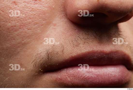 Face Mouth Nose Cheek Skin Man White Slim Studio photo references