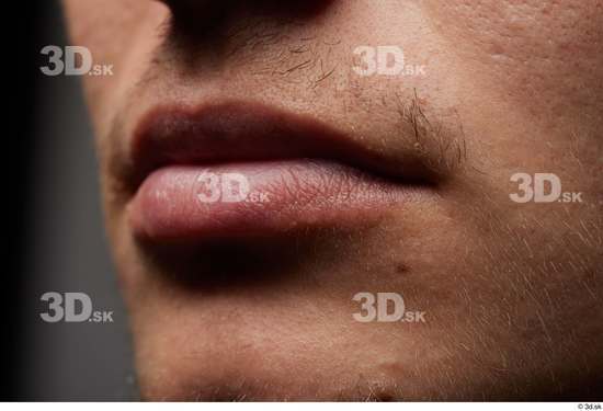 Face Mouth Skin Man White Slim Studio photo references