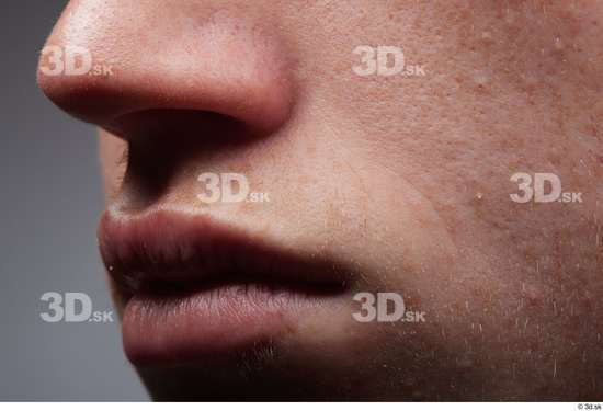 Face Mouth Nose Cheek Skin Man White Slim Studio photo references