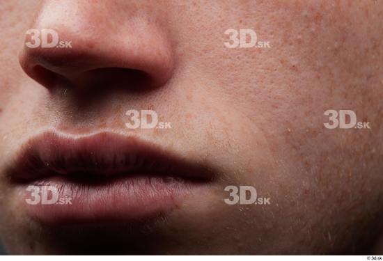 Face Mouth Nose Cheek Skin Man White Slim Studio photo references