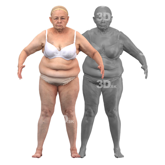 Woman Hispanic 3D RAW A-Pose Bodies