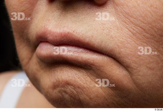 Face Mouth Cheek Skin Woman Overweight Wrinkles Studio photo references