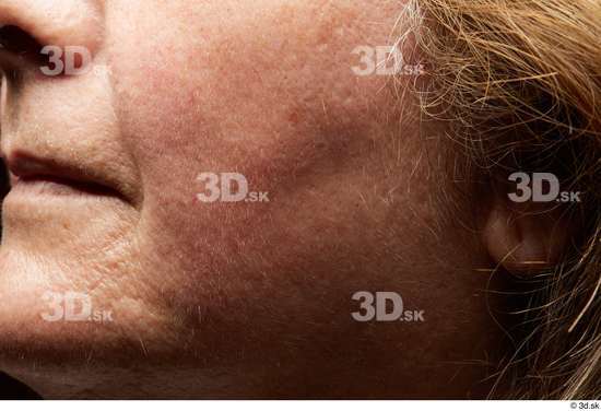 Face Mouth Cheek Hair Skin Woman Chubby Wrinkles Studio photo references
