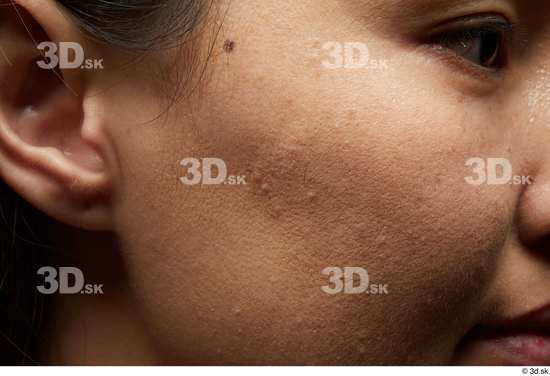Eye Face Cheek Ear Skin Woman Asian Slim Studio photo references
