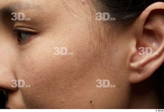 Eye Face Cheek Ear Hair Skin Woman Asian Slim Studio photo references