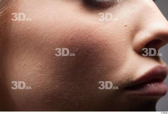 Face Mouth Nose Cheek Skin Woman White Slim Studio photo references