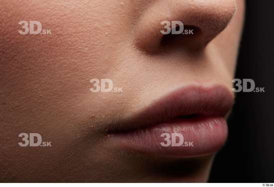 Face Mouth Nose Cheek Skin Woman White Slim Studio photo references