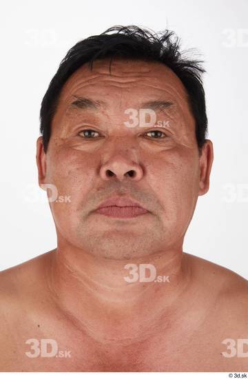 Face Man Asian Overweight Studio photo references