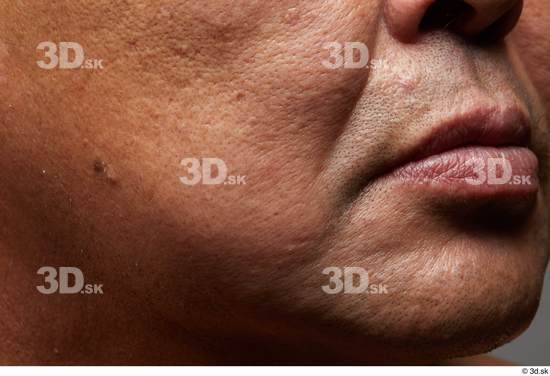 Face Mouth Cheek Skin Man Asian Overweight Wrinkles Studio photo references