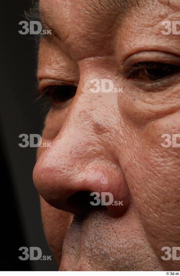 Face Nose Skin Man Asian Overweight Wrinkles Studio photo references