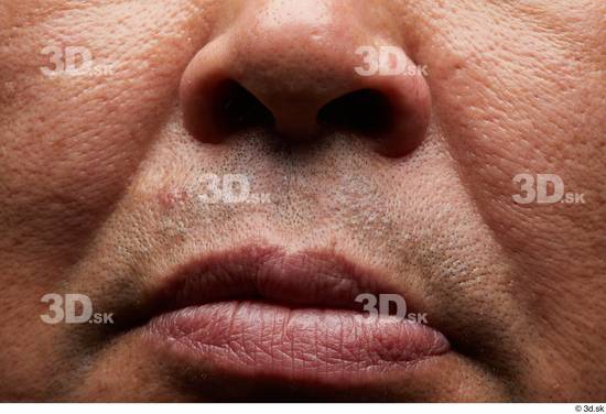Face Mouth Nose Cheek Skin Man Asian Overweight Wrinkles Studio photo references