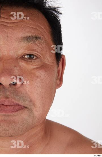 Eye Nose Man Asian Chubby Street photo references