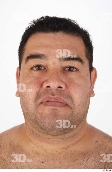 Face Man Overweight Studio photo references