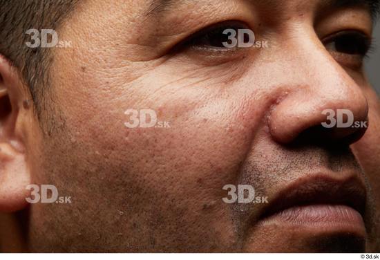 Eye Face Mouth Nose Cheek Skin Man Overweight Wrinkles Studio photo references