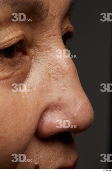 Face Nose Skin Woman Asian Chubby Wrinkles Studio photo references