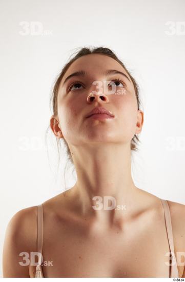 Woman White Slim Female Studio Poses