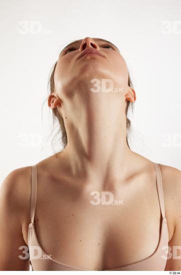 Woman White Slim Female Studio Poses