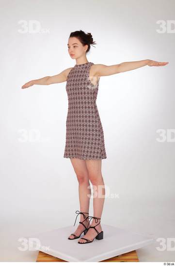 Woman White Slim Female Studio Poses