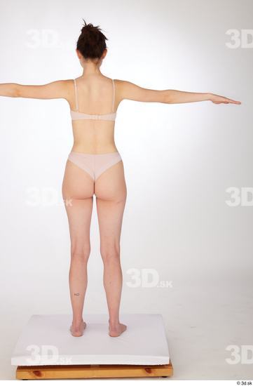 Woman White Slim Female Studio Poses