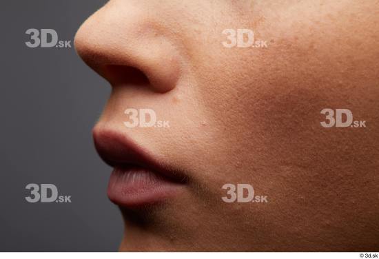 Face Mouth Nose Cheek Skin Woman White Slim Studio photo references