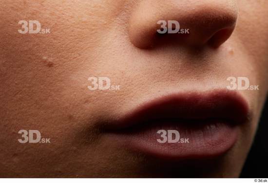 Face Mouth Nose Cheek Skin Woman White Slim Studio photo references