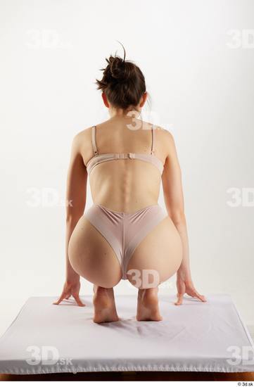 Woman White Slim Female Studio Poses