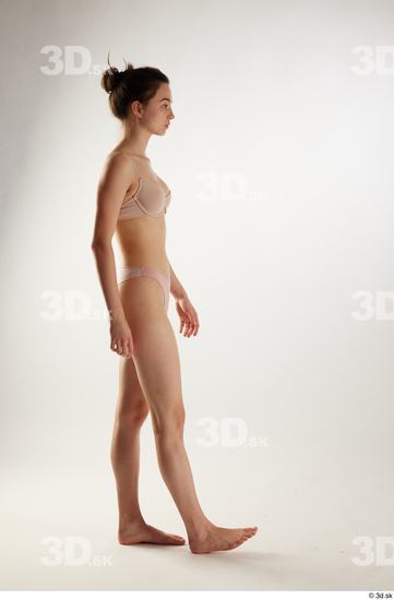 Woman White Slim Female Studio Poses