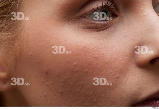 Eye Nose Cheek Skin Woman White Slim Studio photo references