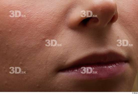 Mouth Nose Cheek Skin Woman White Slim Studio photo references