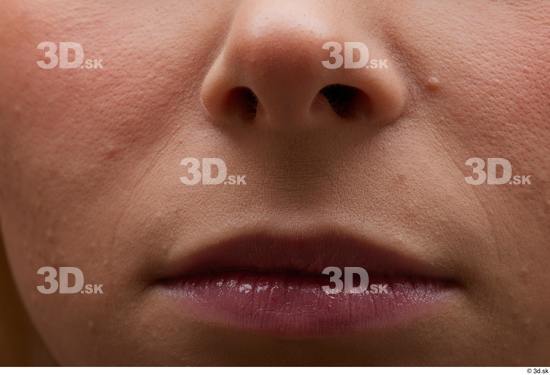 Mouth Nose Cheek Skin Woman White Slim Studio photo references