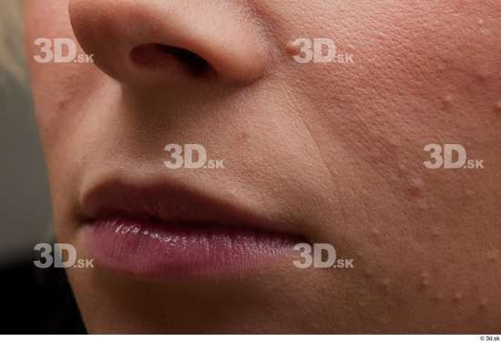 Mouth Nose Cheek Skin Woman White Slim Studio photo references