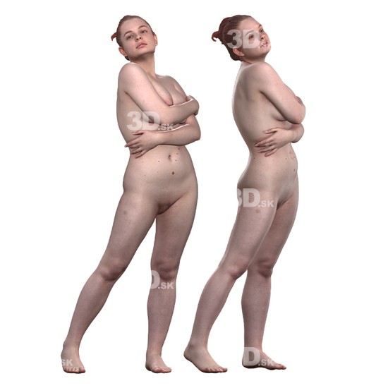 Whole Body Woman White 3D Cleaned Bodies