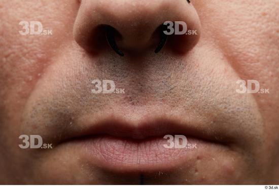 Mouth Nose Cheek Skin Man White Slim Wrinkles Studio photo references
