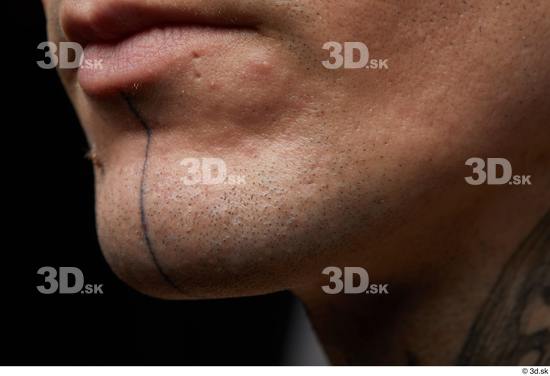 Mouth Cheek Skin Man White Tattoo Slim Studio photo references