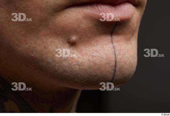 Mouth Cheek Skin Man White Tattoo Slim Studio photo references