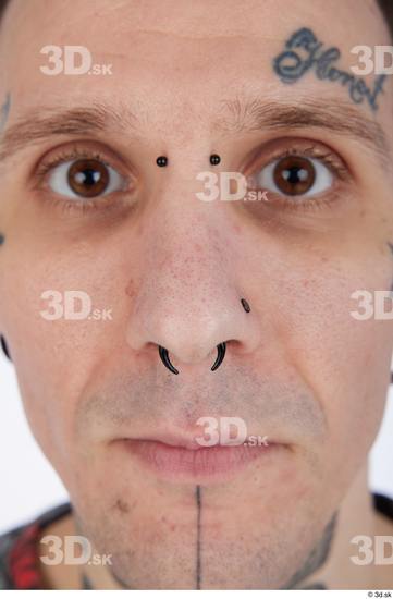 Mouth Nose Man White Tattoo Casual Slim Street photo references