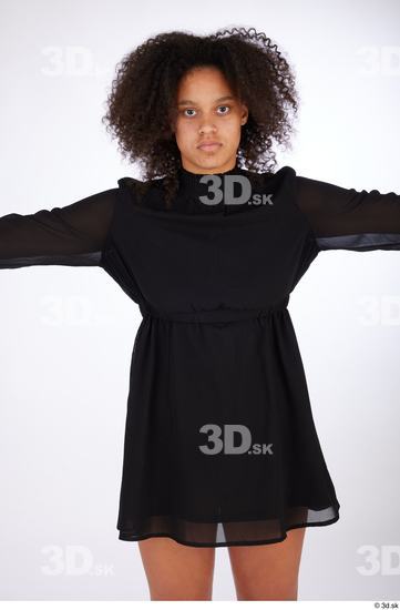 Whole Body Woman T poses Black Casual Slim Street photo references