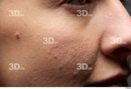 Face Woman White Slim Face Skin Textures